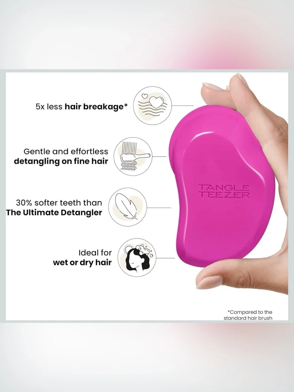 Tangle Teezer Professional Detangling Hairbrush — Purple